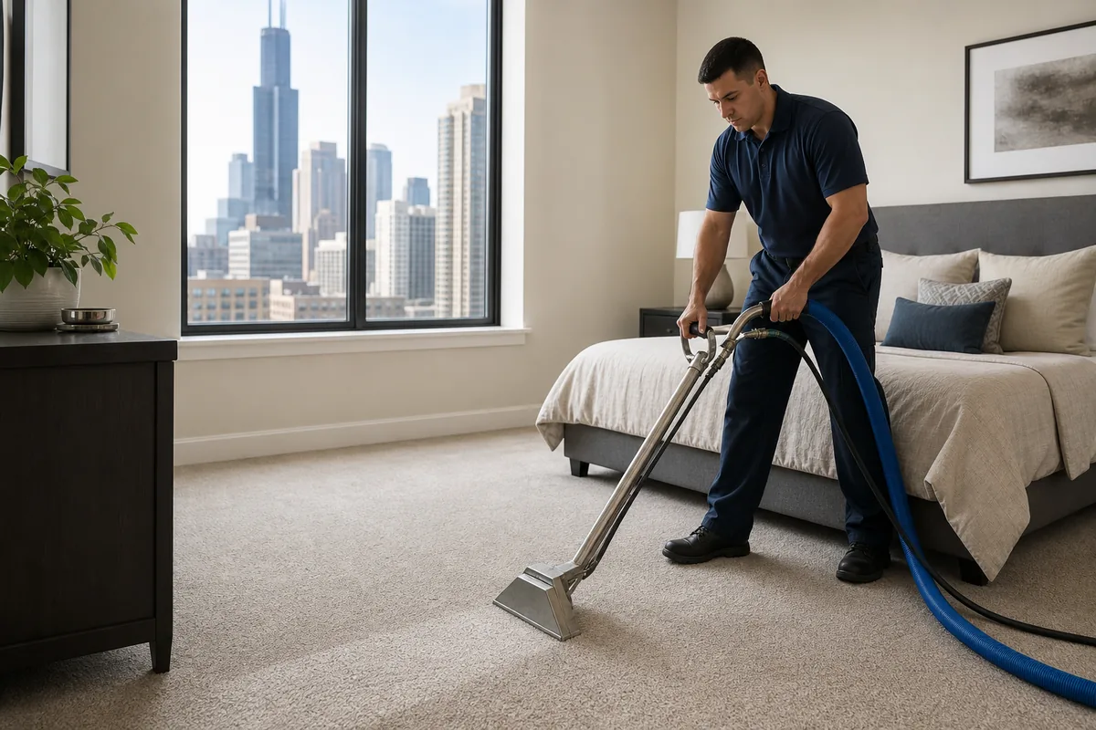 Hammond bedroom with cleared floor path around a bed and visible carpet edges