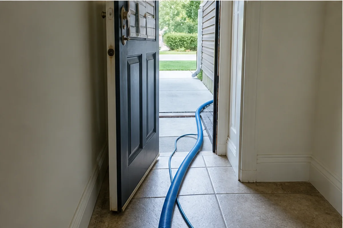 A Griffith interior prepared with a clear access path for tile & grout cleaning