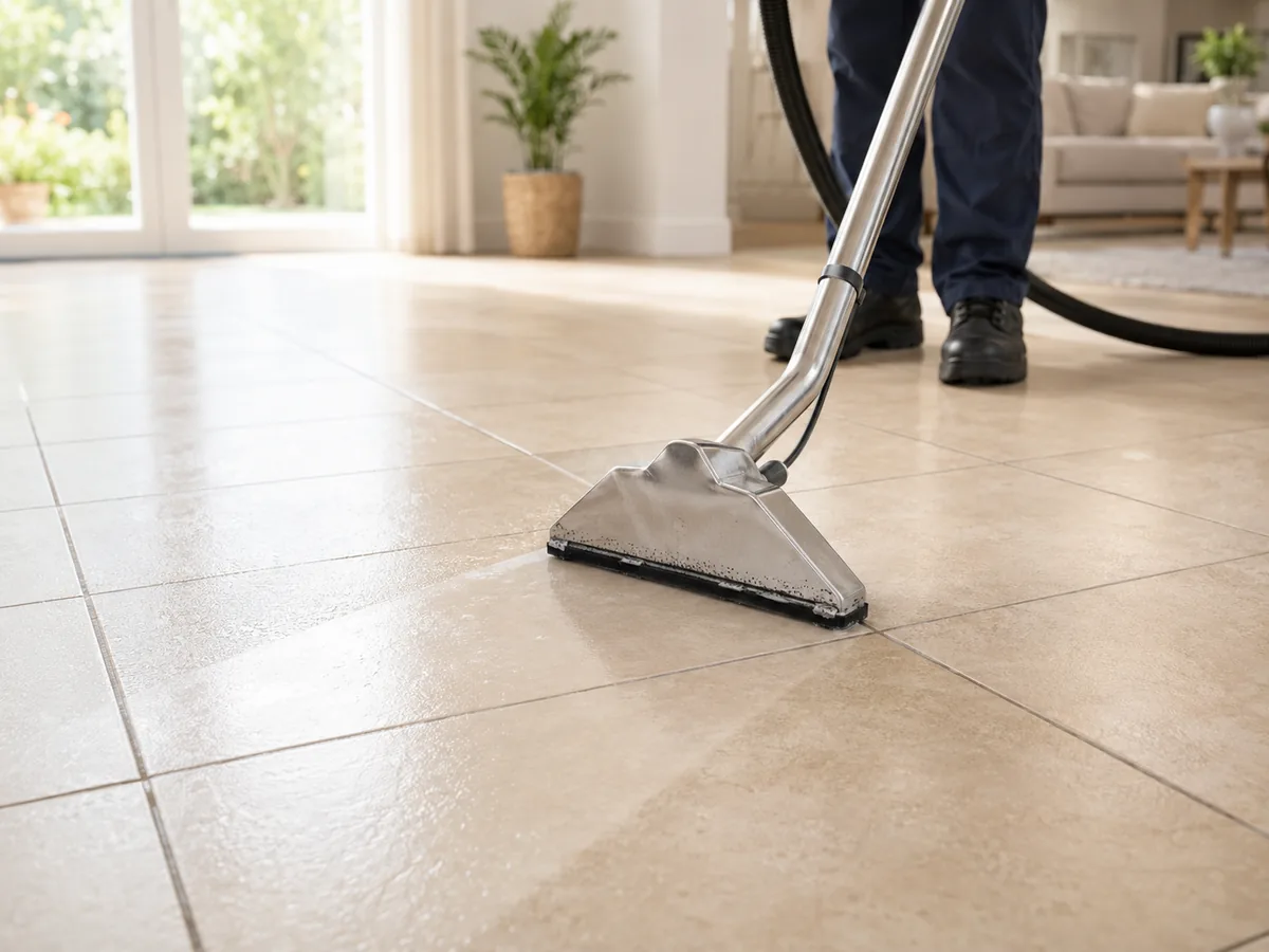 Professional floor tool cleaning tile and grout